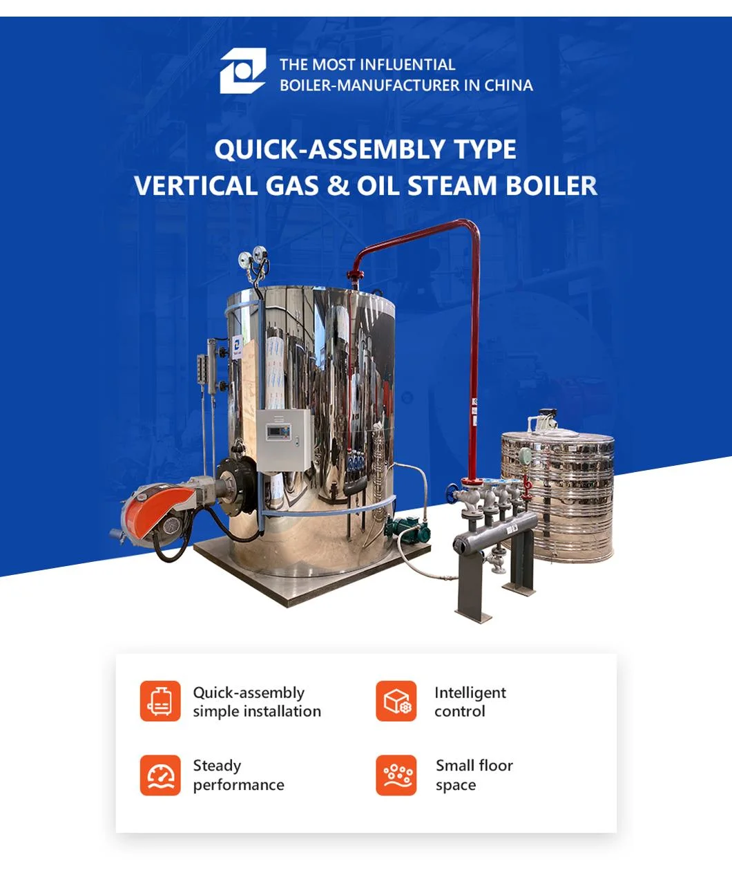 Factory Hot Sale Steam Boiler Gas 500 Kg for Food Sales